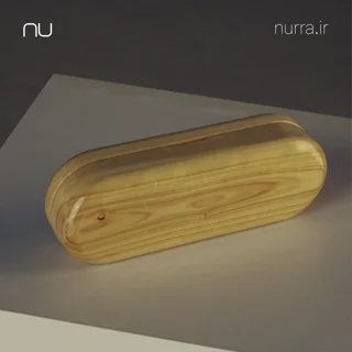 جعبه چوبی مینیمال پیله از نمای بالا، مناسب هدیه و نظم میز کار
