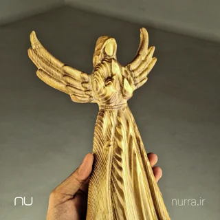 مجسمه دیواری چوبی فرشته